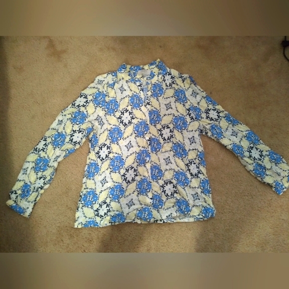 Loft Outlet floral blouse Size XS petite - Picture 1 of 4